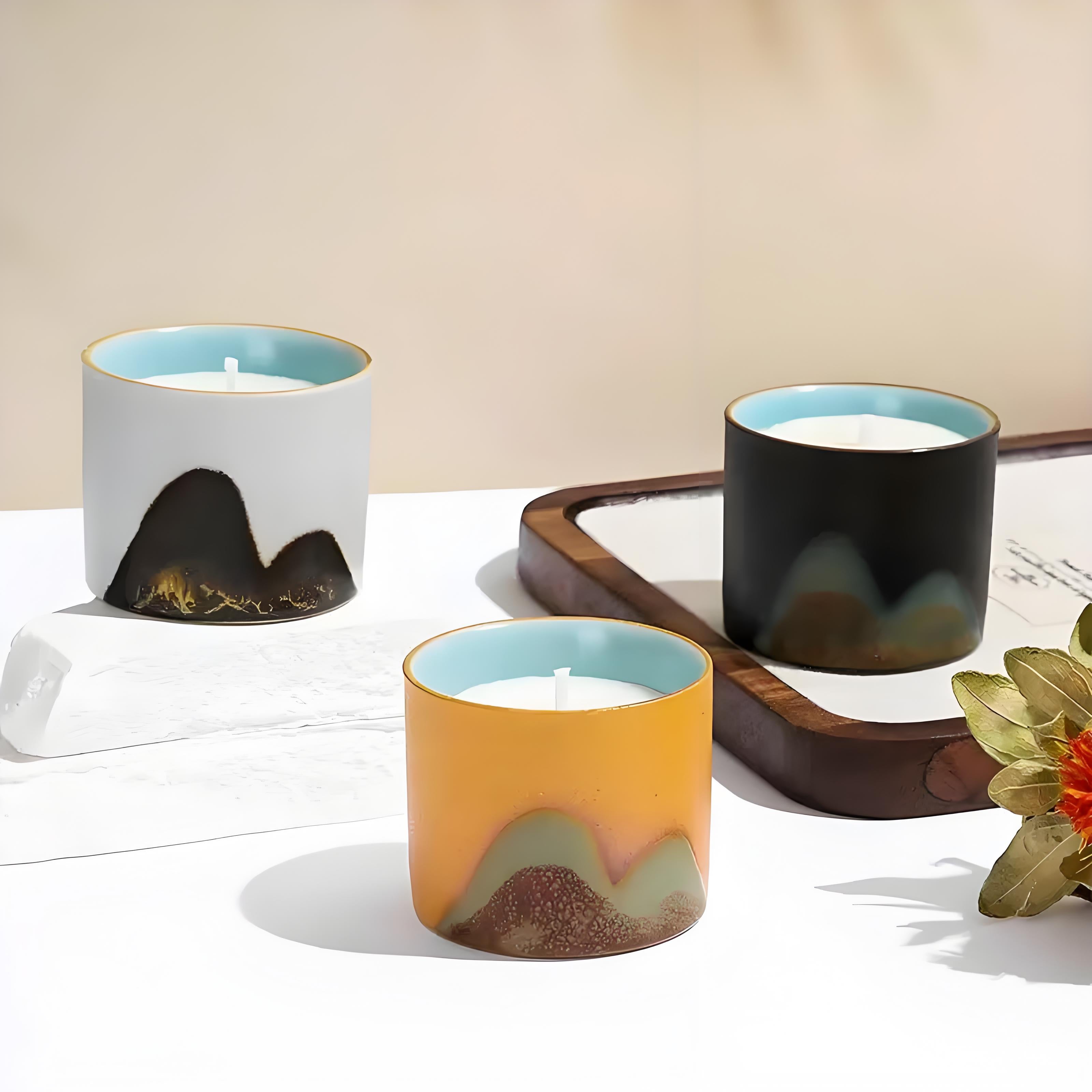 Vela aromática de porcelana